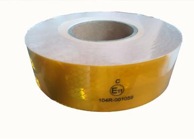 China Yellow Ece 104 Reflective Tape Custom Printed , Conspicuity Reflective Vehicle Marking Tape for sale