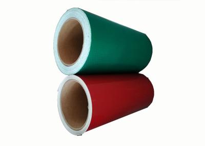 Chine Vert-bleu rouge imperméable de polyester auto-adhésif réfléchi rouge de feuille de poteau de signalisation à vendre
