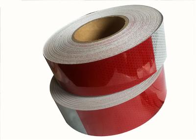 China 6 Inch*6 Inch  Red White Reflective Conspicuity Tape Placement  For Vehicles  Use for sale