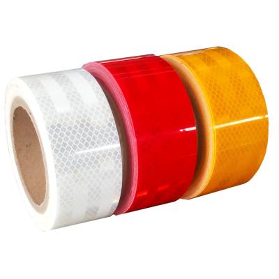 China Micro Prismatic Reflective Conspicuity Tape White ,  Truck Car Yellow Reflective Stickers for sale