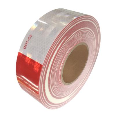China White And Red Clear Reflective Tape On Truck Mud Flaps 50mmx45.72m for sale