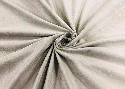 China 110GSM Microsuede Upholstery Fabric / Recycled Pet Fabric Eco Friendly Oyster Gray for sale