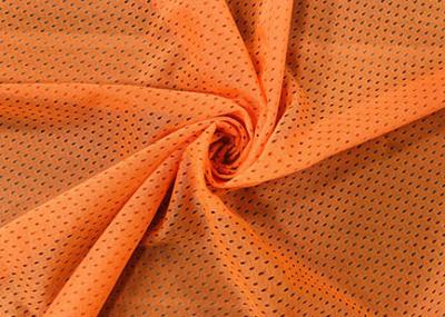 China 110GSM Polyester Mesh Fabric For Sports Wear Lining Traffic Safety Clothes Neon Orange for sale