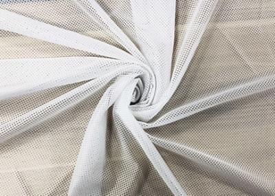 China 80GSM Knitted Mesh Fabric For Sports Wear Lining White 100% Polyester for sale
