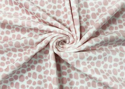 中国 家の織物のピンクのヒョウの印刷物210GSMのための100%のポリエステル羊毛の生地 販売のため