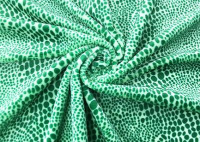 China 210GSM 100% Polyester Fleece Material For Home Textile Green Leopard Print for sale