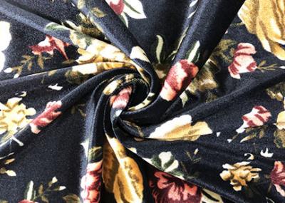 China 240GSM Polyester Velvet Fabric / Micro Velvet Fabric Night Garden Color for sale