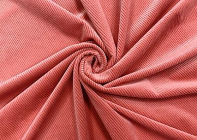 China 180GSM 100% Polyester Corduroy Fabric Pillows Making Salmon Red Color for sale