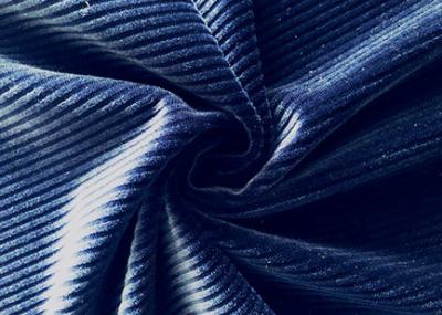 China 250GSM Stretchy 92% Polyester Corduroy Fabric for Accessories Navy Blue for sale