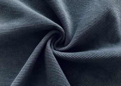 China Grey Polyester Corduroy Fabric / 220GSM Knitting Fine Corduroy Fabric for sale