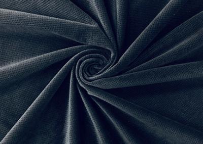 Chine le tissu micro du velours 240GSM gaufre molle superbe de polyester de 100 pour cent vérifie le noir à vendre