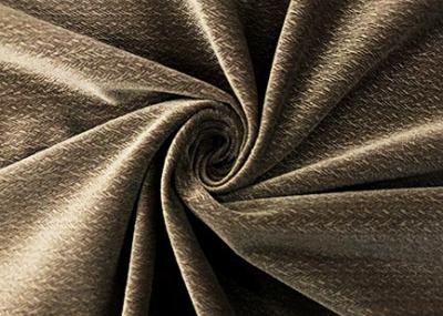 China 210GSM Micro Velvet Fabric For Men'S Suit Garment Brown Herringbone Patterned for sale