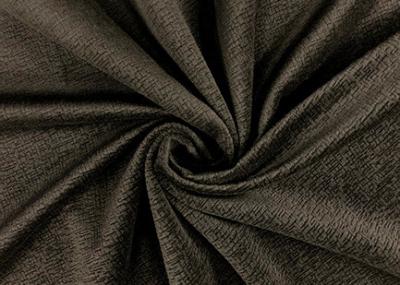 China 210GSM Micro Velvet Fabric / Velvet Fabric Material Cross Pattern Brown for sale