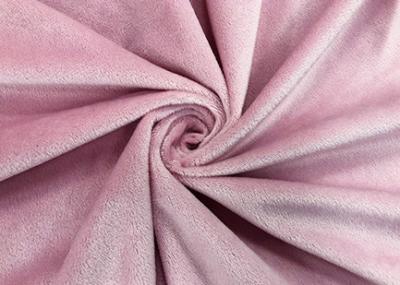 China anchura 100% del rosa el 160cm de la deformación del poliéster de la tela del juguete de la felpa que hace punto 190GSM en venta