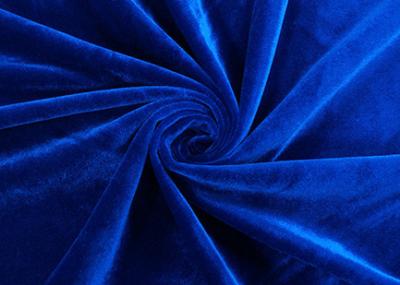 China 250GSM Plush Toy Fabric / Soft Plush Textile Warp Knitted Royal Blue Color for sale