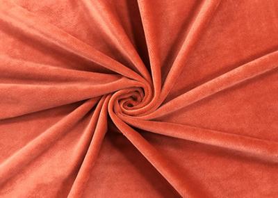 Cina per cento rossi mattone del materiale del poliestere della peluche 205GSM del tessuto molle del giocattolo 100 in vendita