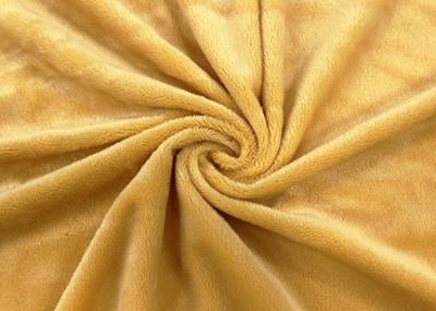 Chine tissu 100% mou de peluche du polyester 230GSM pour le jaune de jasmin d'accessoires de jouets à vendre