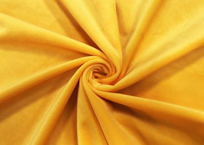 China 210GSM Plush Toy Fabric / 100% Polyester Plush Fabric Golden Yellow Color for sale