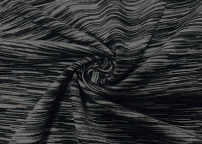 Chine Le tricotage de trame extensible de tissu micro de polyester de 92% pour le yoga vêtx le charbon de bois de Heather à vendre