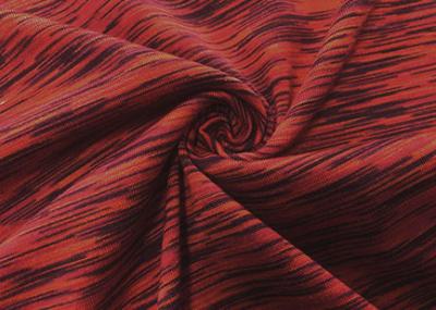 Chine 190GSM le polyester de tricotage de trame extensible Microfiber du tissu 100 pour le yoga vêtx le rouge de Heather à vendre