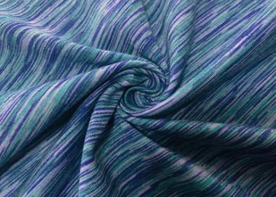 China 240GSM 92 Percent Polyester 8 Percent Spandex Weft Knitting Blue Green for sale