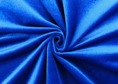 China tela suave 100% del terciopelo del poliéster 200GSM para el color casero del azul real de la materia textil en venta