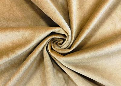 China 240GSM de zachte Materiële 100% Polyester van het Olijf Gele Fluweel voor Huistextiel Te koop