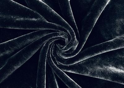 Chine tissu du velours 220GSM/polyester 100% micro pelucheux de matériel velours de noir à vendre