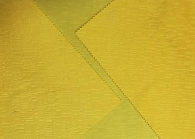 China 210GSM Soft 100% Polyester Embossed Pattern Micro Velvet Fabric - Yellow for sale