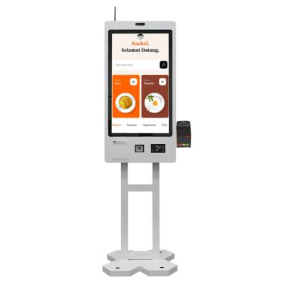 China Self Ordering Ticket Dispensing Machine Barcode Scanner Kfc Self Service Kiosk for sale
