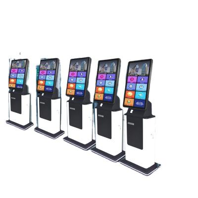 China Lobby Touch Screen Kiosk Machine Fingerprint Passport Scanner Terminal for sale