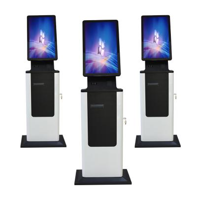 China 32 Inch Self Service Touch Screen Ticket Vending Kiosk With Cash Coin Printer for sale
