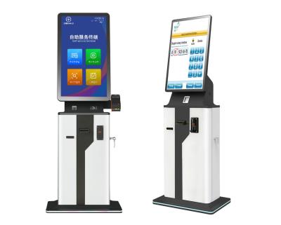 China 23.8inch 32inch Self Ordering Kiosk Bill Acceptor Payment Kiosk With Printer for sale