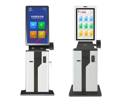 China Maatwerk Restaurant Self Ordering Kiosk Pos-systeem voor Print Boarding Pass Te koop
