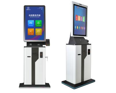 China 21.5 Inch Smart Hotel Check Out Check In Kiosk With Credit Card Payment Terminal for sale