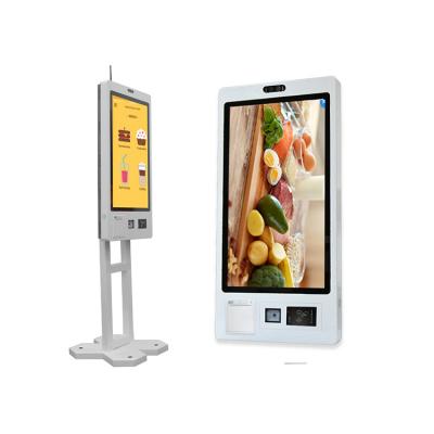 China 27 inch Self Service Kiosk Interactive Touch Checkout Restaurant Self Payment Touch Machine Floor Standing for sale