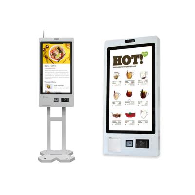 China 32 Touch Screen Fast Food Self Service Ordering Kiosk Self Checkout Kiosk With Software Ordering for sale