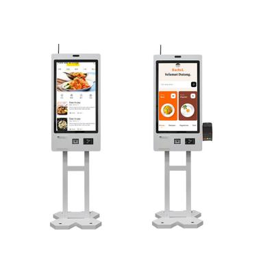 China Fast Food Restaurants Self Service Machine , Cash Bill Print Ordering Payment Kiosk for sale