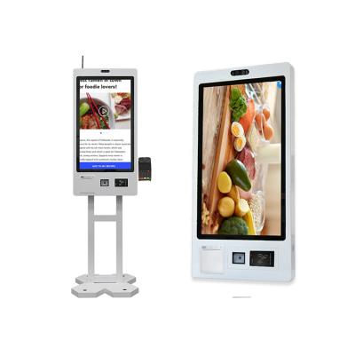China Self Service Visitor Registration Kiosk 19 Inch Fast Food Ordering machine for sale