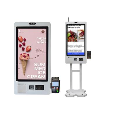 China Window Interactive Touch Screen Kiosk Payment Checkout Touch Screen Ordering System for sale