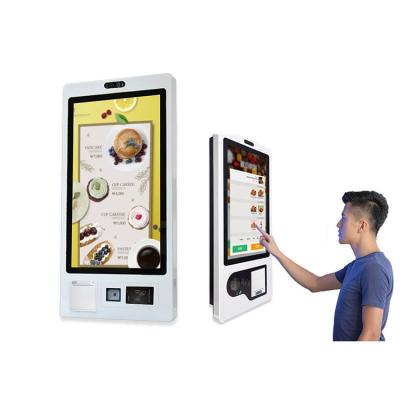 China Restaurant Ticket Vending Machine Wall Mounted Kiosks With Printer And Scanner for sale