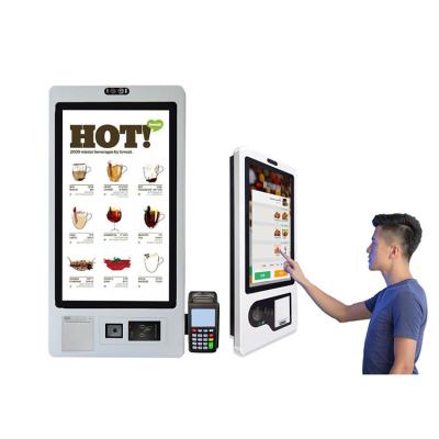 China Self Service Touchscreen Monitor Kiosk Restaurant Cash Payment Kiosk With Card Reader for sale