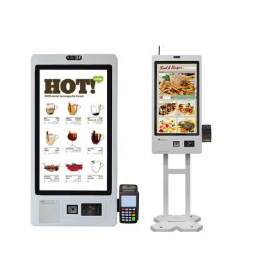 China Restaurants Touch Screen Digital Signage KioskFast Food QR Self Service Ordering Kiosk for sale