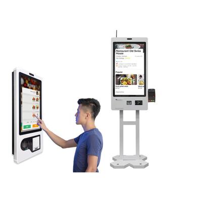 China 32 Inch Self Cashier Machine Floor Stand Self Service Payment Kiosk for sale