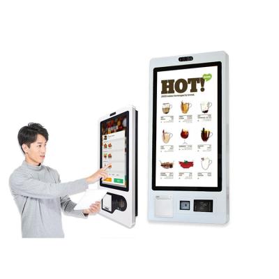 China Capacitive Retail Self Service Kiosk Restaurant Ordering Touch Screen With Thermal Printer for sale