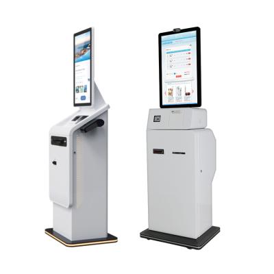 China Multi Currency Cash Payment Terminal Kiosk With Printer Touchscreen Display zu verkaufen