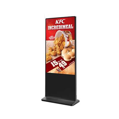 China 43 Inch Shopping Mall Advertising Touch Screen Kiosk Metal Case Toughened Glass Panel for sale