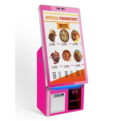 China Desktop Self Service Ordering Kiosk 21.5 Inch Touch Screen Restaurant Cash Register à venda