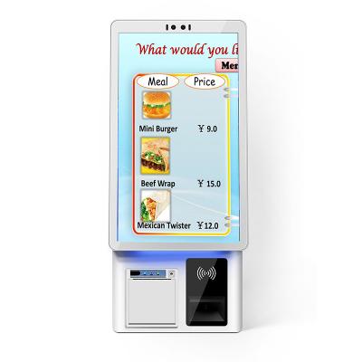 China 21.5  Inch Restaurant Self Ordering Kiosk Restaurant Mcdonald'S Touch Screen Ordering Machine for sale