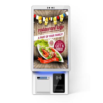China White 21.5-inch Self Service Payment Kiosk with Capacitive Touch Screen for Convenience for sale